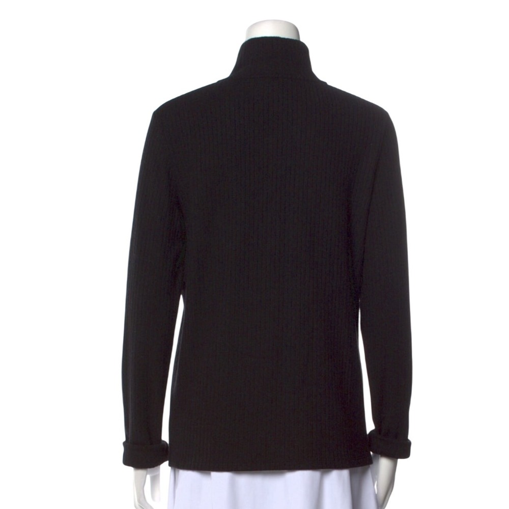 Vince Black Ribbed Turtleneck Sweater Size L